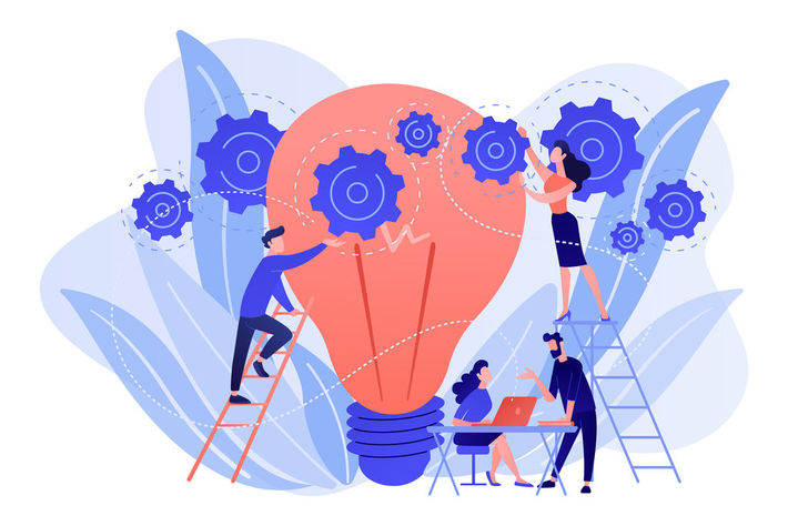 New idea engineering concept vector illustration.